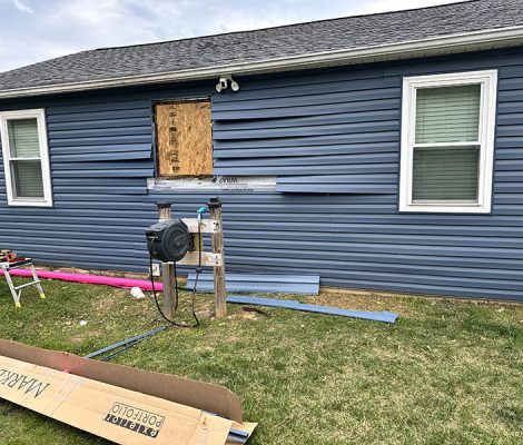 Home exterior before work begins